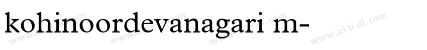 kohinoordevanagari m字体转换